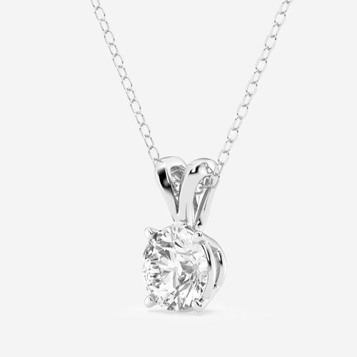 0.50 CTW Round Lab Grown Diamond Split Bail Solitaire Pendant in 14K