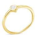 14K Yellow Gold Plated .925 Sterling Silver 1/20 Carat Diamond