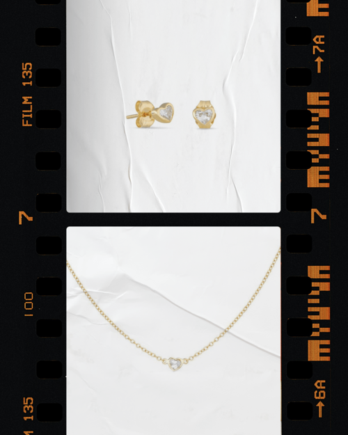 Heart Shaped Diamond Solitaire Necklace