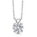 1.00 CTW Lab-Grown Round Diamond Solitaire Pendant in Solid 14K Gold –