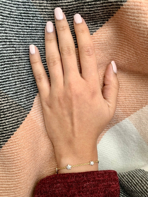 Starkissed Diamond Bracelet in 14K Yellow Gold Vermeil on Sterling