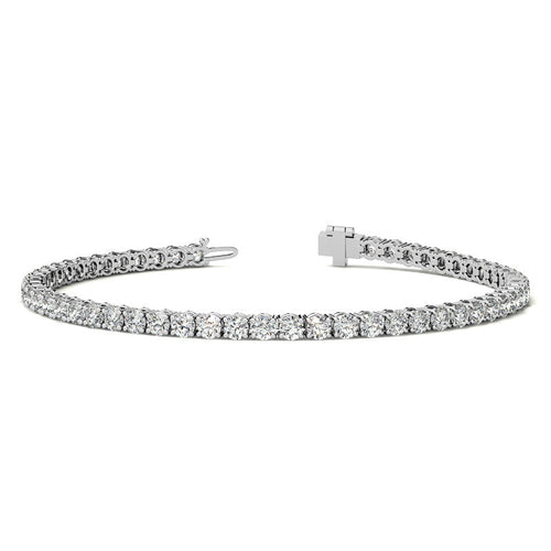 3.00 CTW AGI Certified Lab-Grown Diamond Tennis Bracelet in 14K Yellow