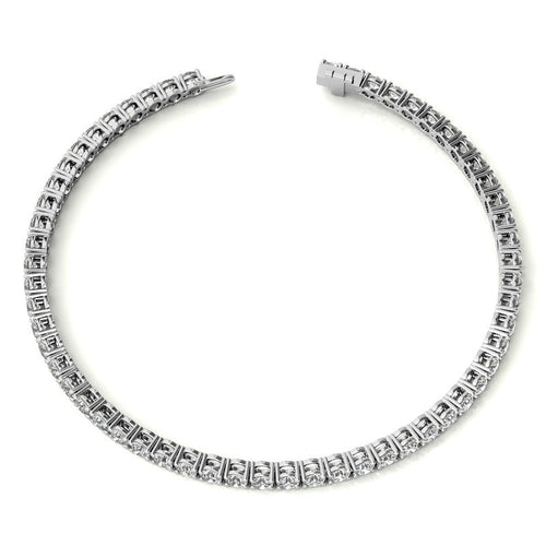 3.00 CTW AGI Certified Lab-Grown Diamond Tennis Bracelet in 14K Yellow