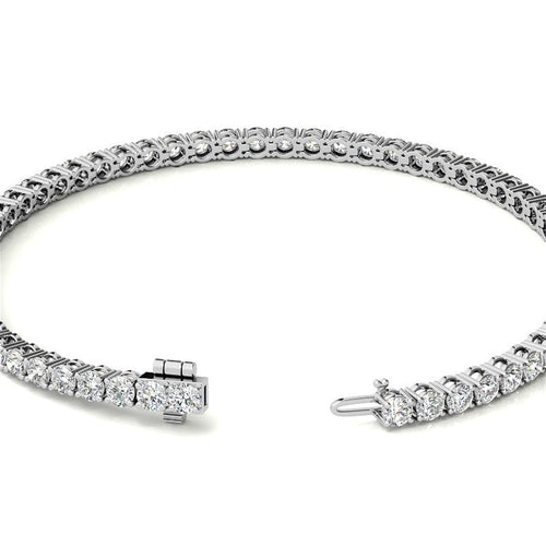 3.00 CTW AGI Certified Lab-Grown Diamond Tennis Bracelet in 14K Yellow