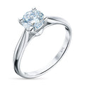 White Gold Ring with 1 Round-Cut Lab-Created Diamond 1.05 CT.TW