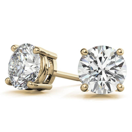 1.50 CTW Lab-Grown Diamond Stud Earrings – G/VS Clarity, 14k Gold Over