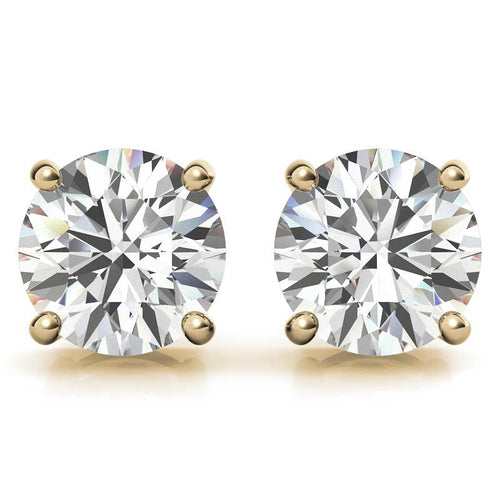 1.50 CTW Lab-Grown Diamond Stud Earrings – G/VS Clarity, 14k Gold Over