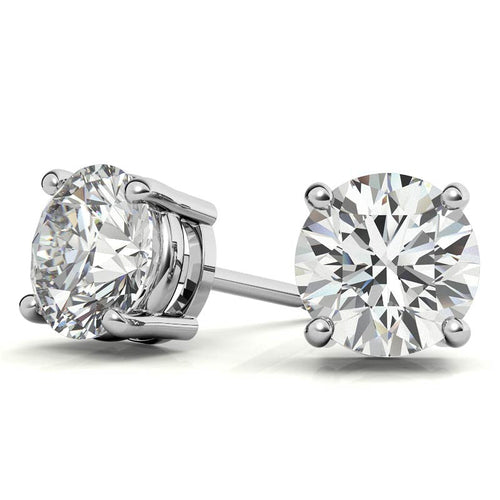1.50 CTW Lab-Grown Diamond Stud Earrings – G/VS Clarity, 14k Gold Over
